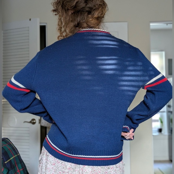 Vintage Wool Repage Sweater ~ 1980s Preppy Americana! - Picture 5 of 8